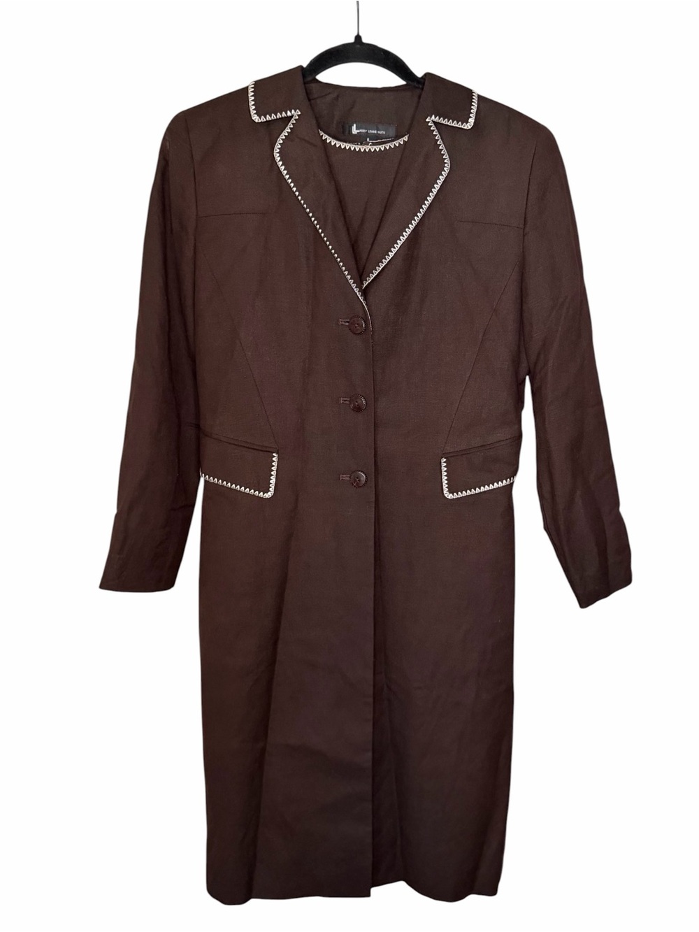 Larry Levine Linen Blend Suit - Size 6